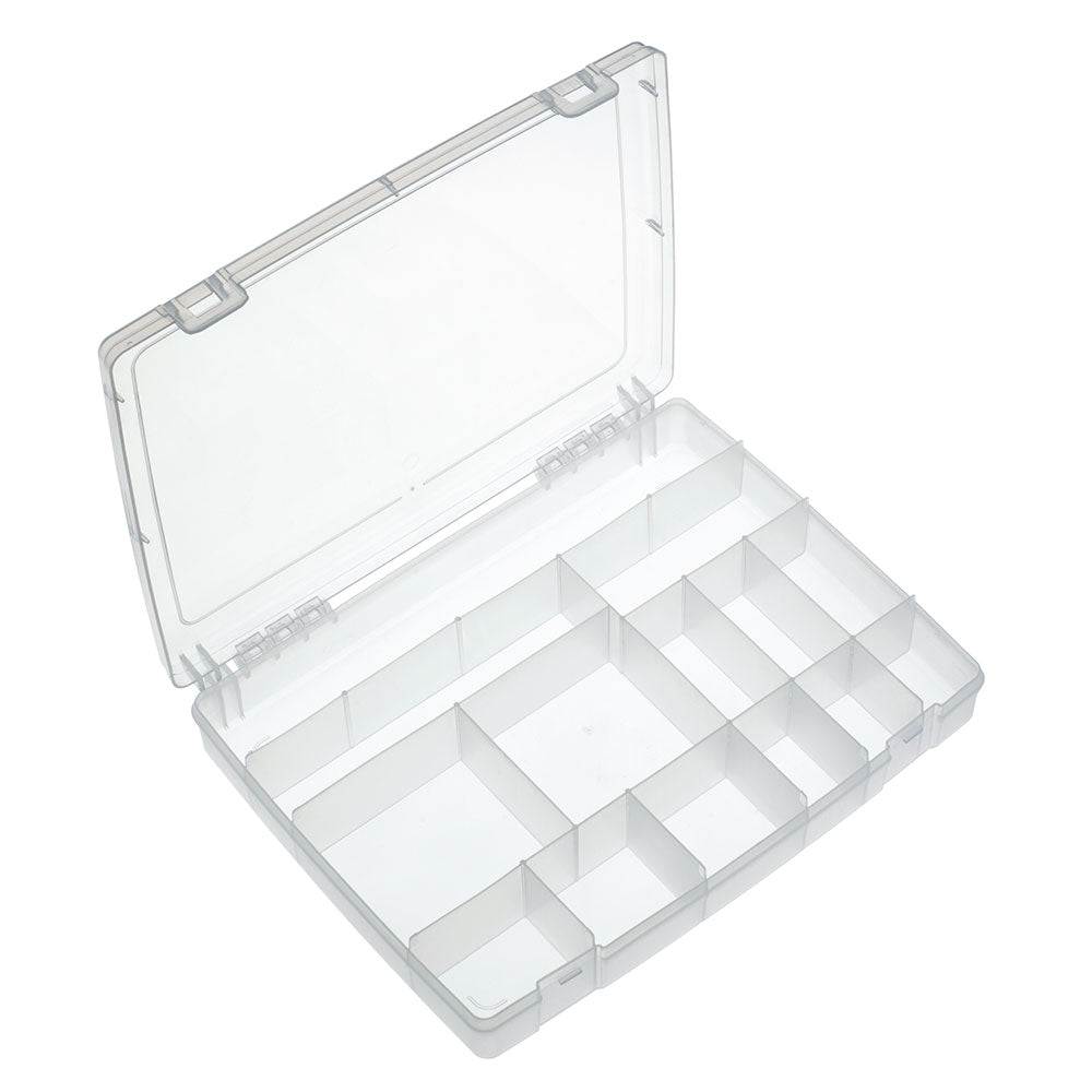 Fishing Tackle Box With 14 Compartments, Fixtures & Fittings Organiser, Storage Box