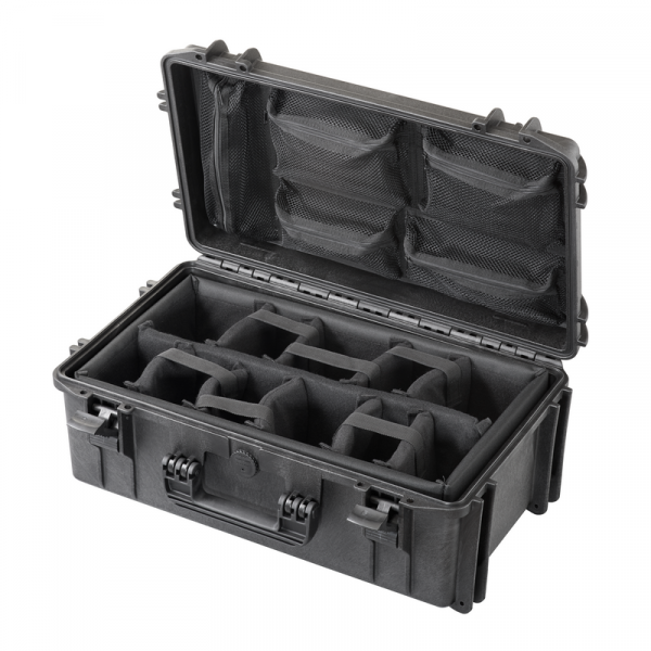 MAX Case MAX520CAMORG Rugged IP67 Rated Professional Photography Camera Case With Padded Dividers & Lid Organiser
